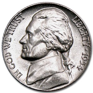 1954-D Jefferson Nickel BU 1954-D Jefferson Nickel BU